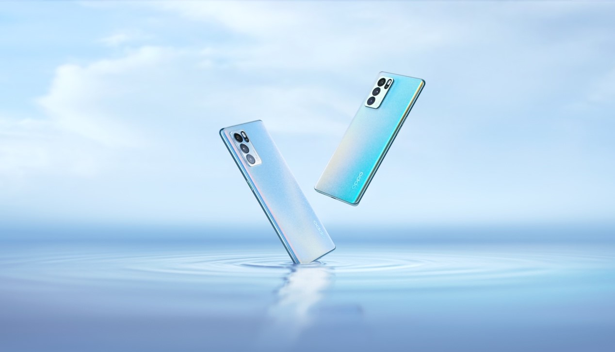 opporeno6系列官宣曝光夏日晴海配色将于5月27日发布