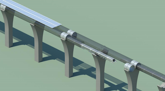 未来 Hyperloop 超回路列车运输工具的 Alpha 版概念 未来 Hyperloop 超回路列车运输工具的 Alpha 版概念