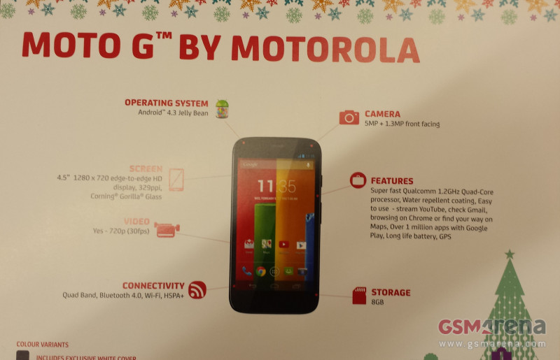 MOTO G的详细参数和定价曝光:折合人民币1310元,千元机 MOTO G的详细参数和定价曝光:折合人民币1310元,千元机