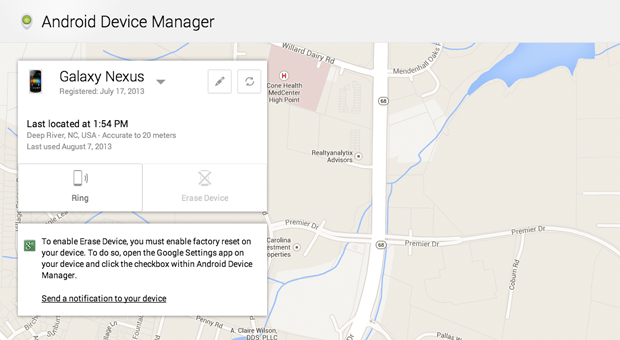 Google 已经开始推送 Android Device Manager