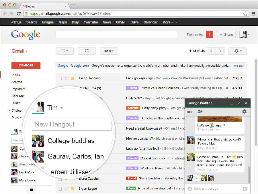 Google Hangouts(环聊)聊天应用软件