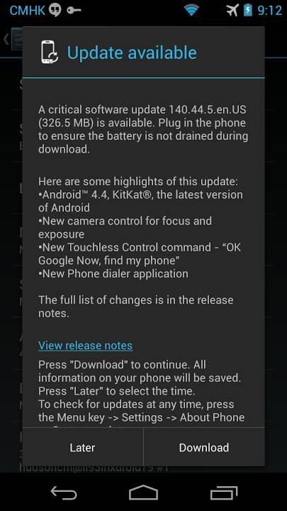 MOTO X AT&T版已展开Android 4.4 Kitkat的全面OTA推送升级