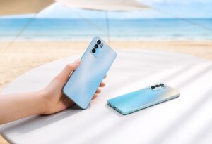 OPPO Reno6系列官宣曝光夏日晴海配色,将于5月27日发布_爱黑武