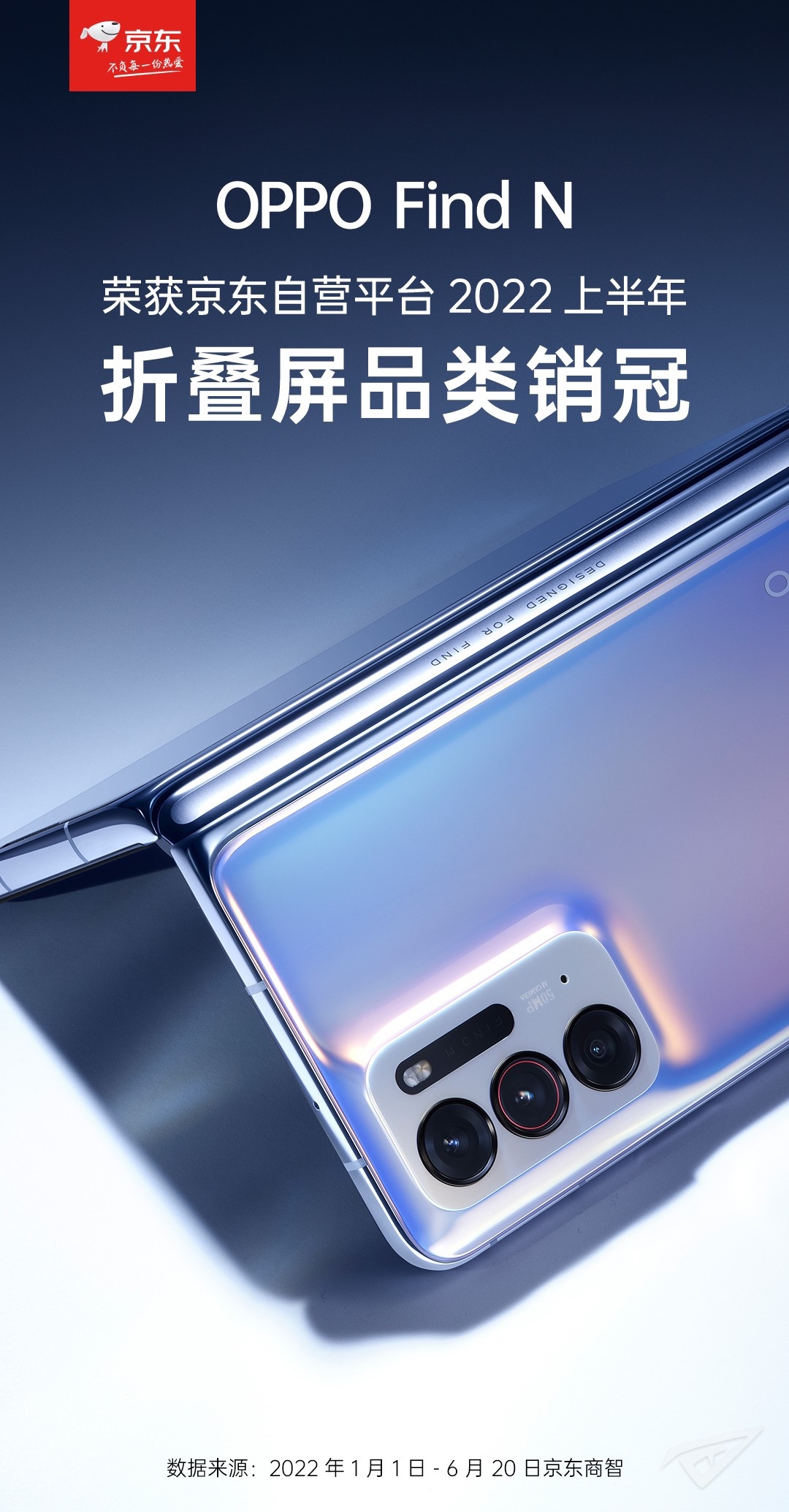 OPPO Find N销量持续领先,荣获京东自营平台折叠品类销量榜首