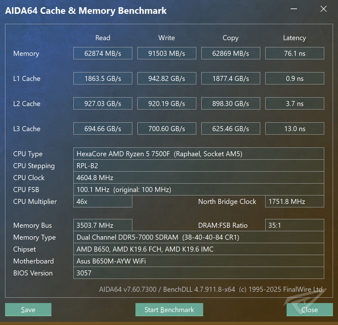 Crucial英睿达DDR5 Pro 7000速率下表现